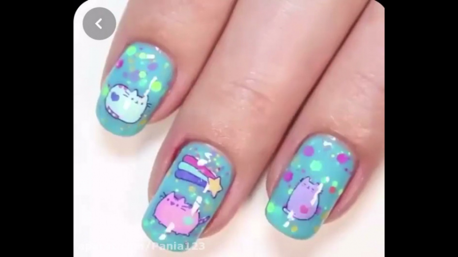 طرح ناخن کیوت دخترونه