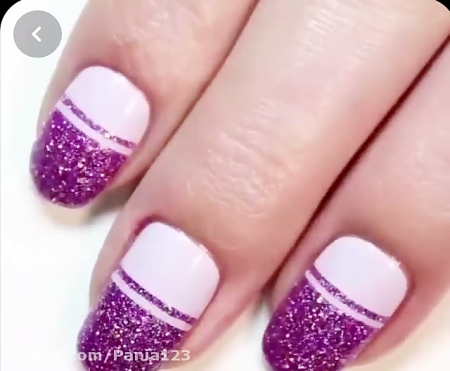 طرح ناخن صورتی پر رنگ.بامزه و زنونه