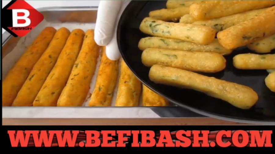 طرز تهیه سیب زمینی سرخ کرده (یا داخل فر) رول شده با پنیر چدار.فوق العاده خوشمزه.