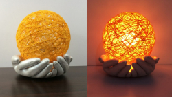 آموزش کاردستی ساخت لامپ رومیزی خلاقانه
