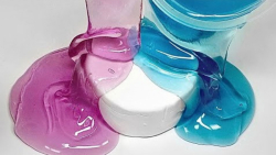 میکس اسلایم شفاف صورتی و آبی |...