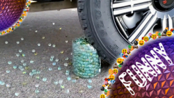 رد شدن از روی تیله ها با ماشین...