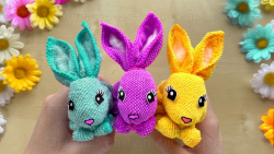 ساخت خرگوش عروسکی با دستمال حو...