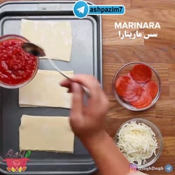 فیلم اموزشی پیتزا پپرونی لقمه ای