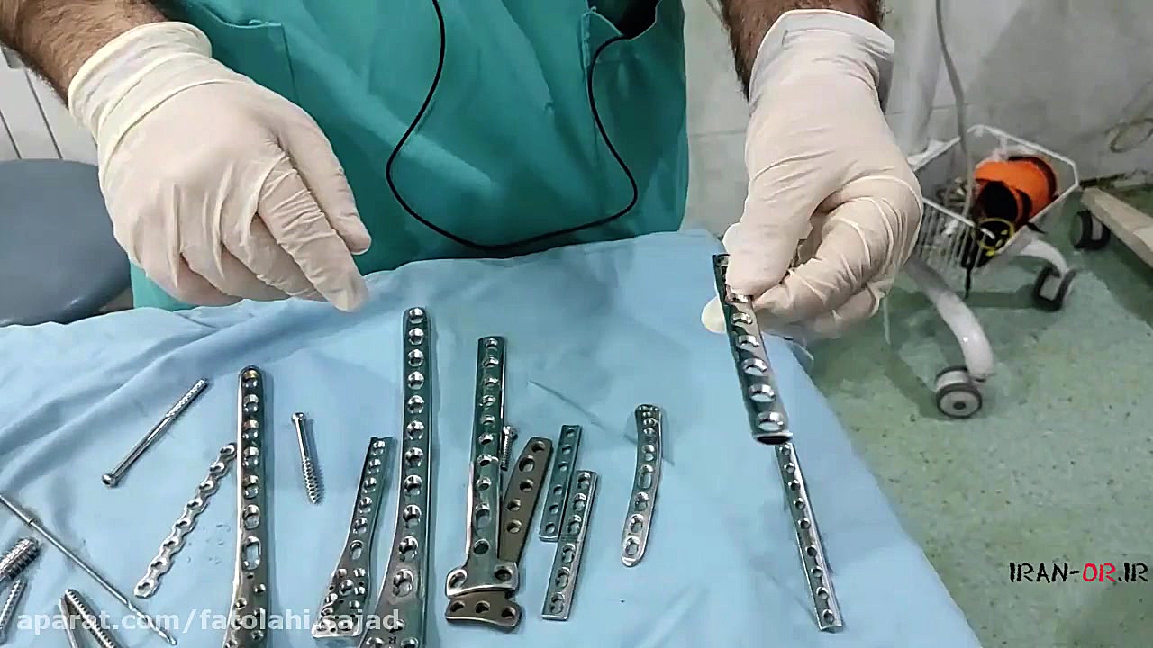 آموزش انواع پلاک های جراحی ارتوپدی در اتاق عمل لیزر مو
