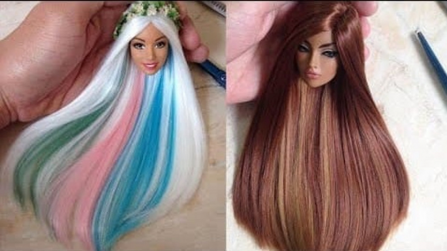 آرایش موهای عروسک باربی | عروس...