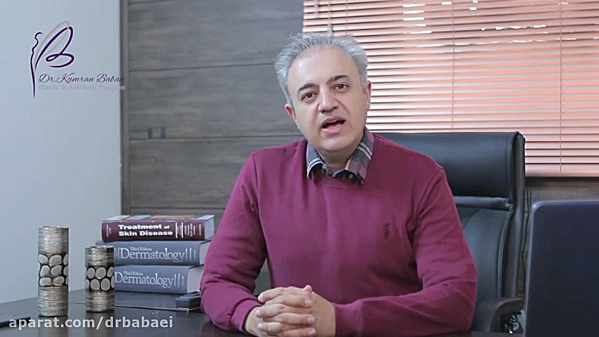 جای بخیه بعد از عمل لیفت صورت دکتر کامران بابایی