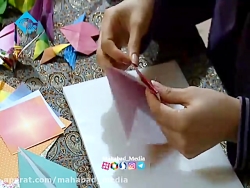 اوریگامی ساخت پرنده سیمرغ یا درنا