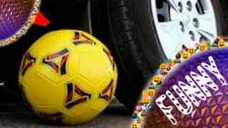 ردشدن از روی توپ فوتبال با ماش...