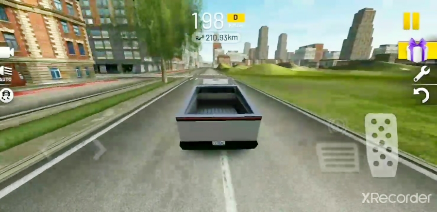 آفرود با تسلا سایبر تراک در بازی extreme car driving simulator