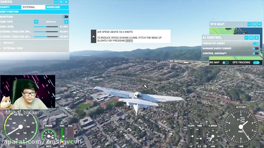 پرواز بر فراز تهران  / flight simulator 2020