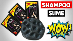 آموزش اسلایم با شامپو و خمیردن...