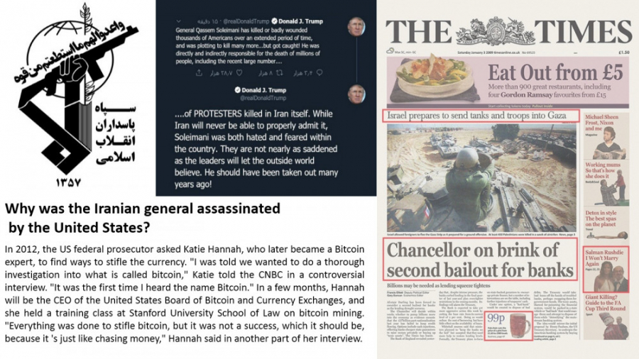 what , satoshi , nakamoto , سپاه , پاسداران , انقلاب , اسلامی , ایجاد , اندازی , بلاکچین , بیت , کوین , نقش , بررسی , تیترهای , نشریه , تایمز , روز , شنبه , ژانویه , ۲۰۰۹ , توجه , ماهیت , اصلی , ارزهای , دیجیتال , رمزنگاری , میتوان , سرنخهای , جدیدی , ساتوشی , ناکاموتو , اهداف , ارائه , دست , مطمئناً , منظور , عبارت , Chancellor , brink , second , bailout , for , banks , نیازی , ذکر , تاریخ , Times , حالی