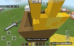 ساخت خانه به شکل مشعل زرد در ماینکرافت