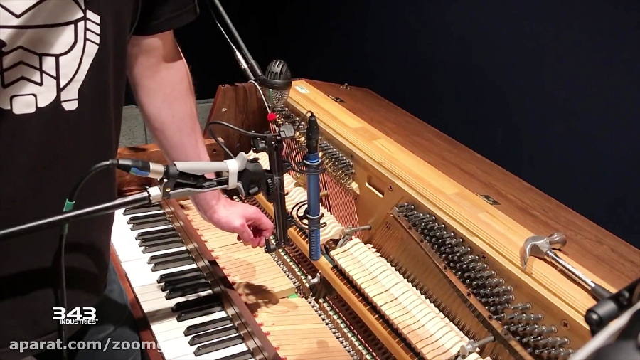 تخریب یک پیانو برای ضبط صداهای محیطی در بازی Halo Infinite
