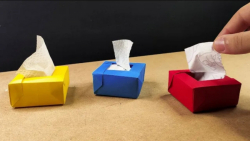 اوریگامی جعبه دستمال کاغذی