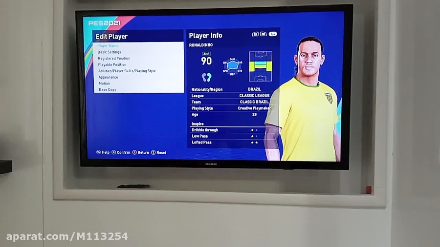 ساخت فیس رونالدینیو در pes2021