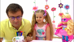 دیانا و بازی با عروسک های دختر...
