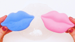 مخلوط خمیر کلی و اسلایم شفاف