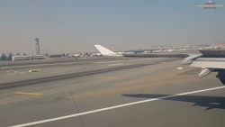 لندینگ زیبای ایرباس 340 هواپیمایی ماهان در فرودگاه دوبی امارات