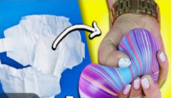 درست کردن اسلایم با پوشک بچه