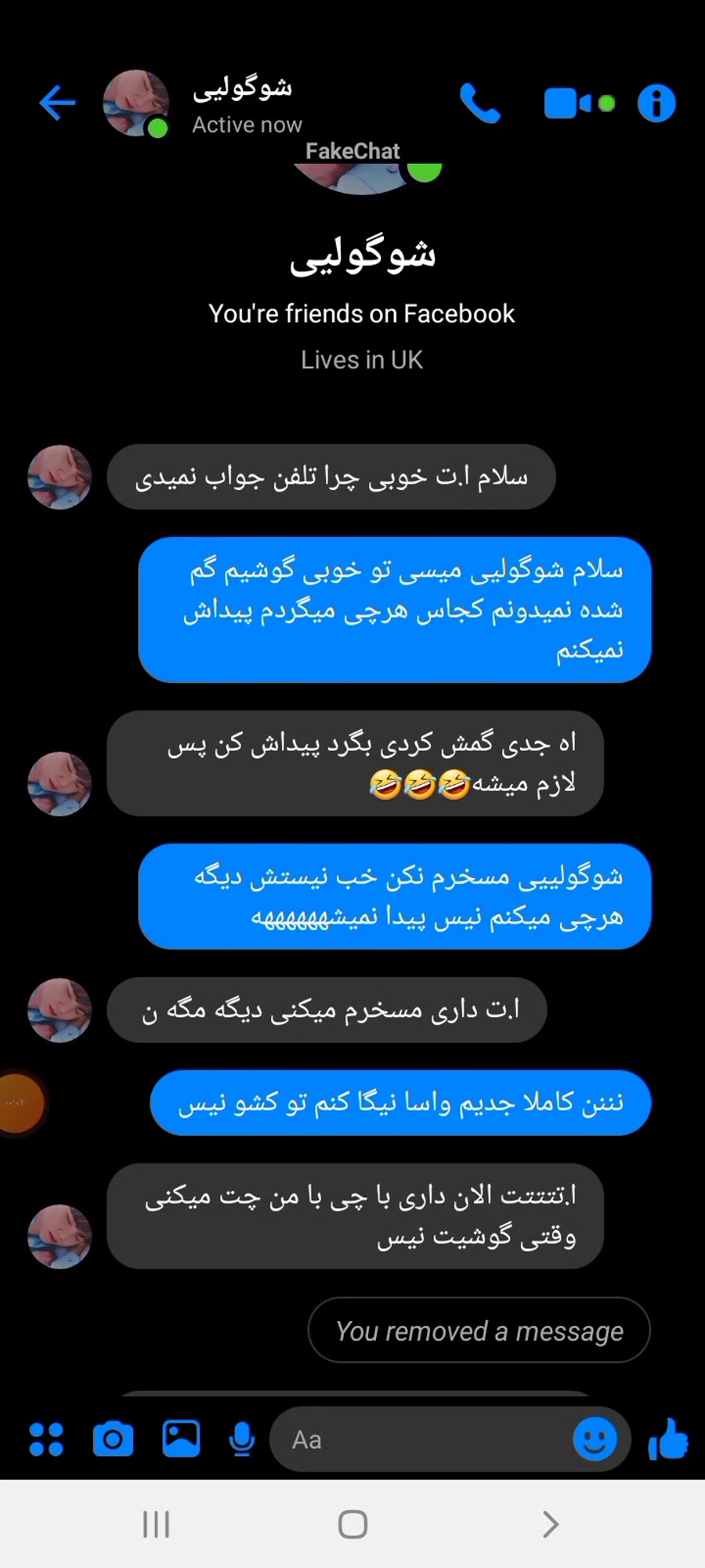 فیک چت شوگولی