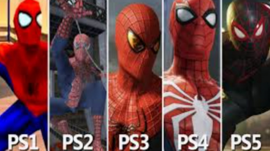 spider man game in the ps1 ps2 ps3 ps4 ps5