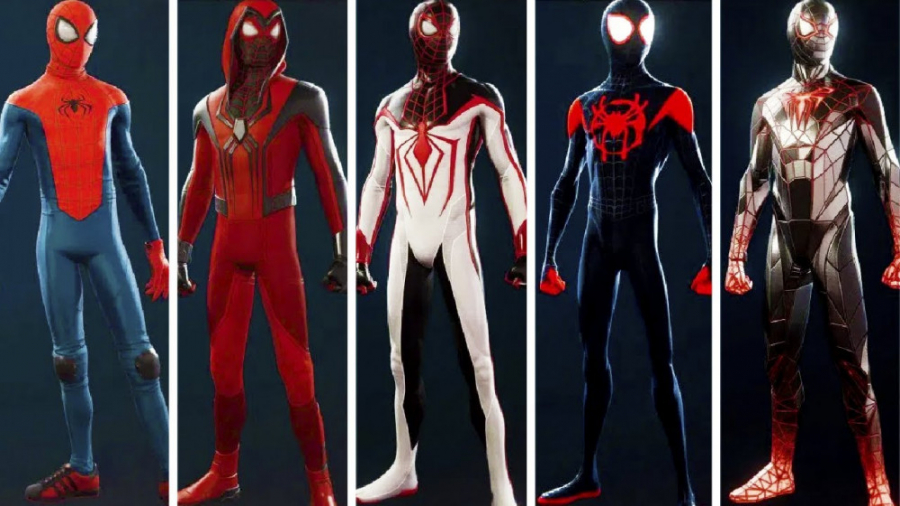 تمام لباس های Spider - man miles morales