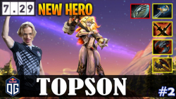 Topson - Dawnbreaker MID | NEW HERO 7.29 Update Patch