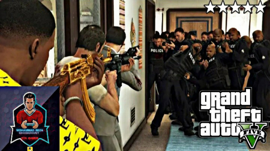 عجیب ترین شورش در بازی ... GTA V ... شورش در شهر بازی جی تی ای وی !!!!!!!
