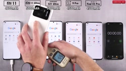 مقایسه عملکرد باتری Mi 11 Ultra با S21 Ultra و وان پلاس 9 پرو