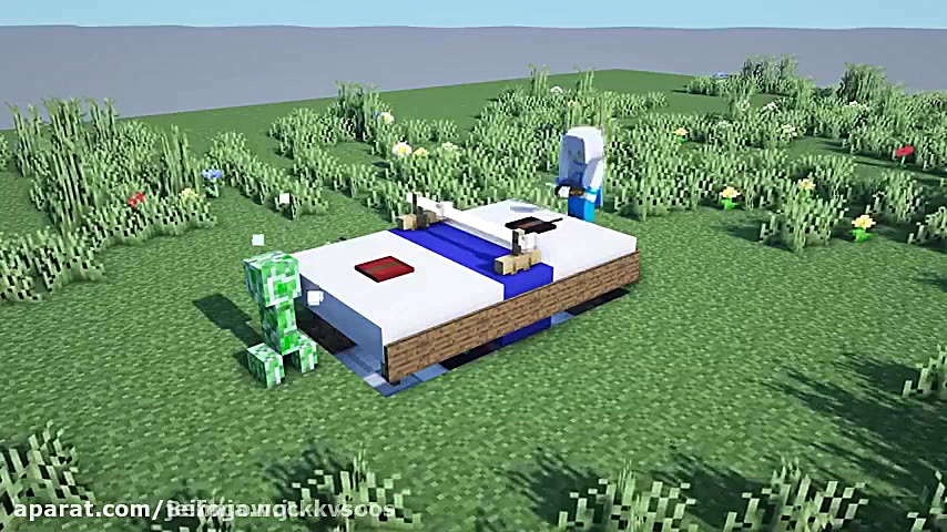 چگونه در ماینکرافت میز پینگ پنگ(ping pong) بسازیم زمان363ثانیه