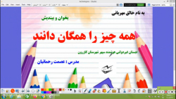 کلاس پنجم - فارسی - بخوان و بیندیش همه چیز را همگان دانند قسمت دوم