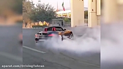 دونات زدن خفن با BMW z4  جلوی ورزشگاه آزادی تهران