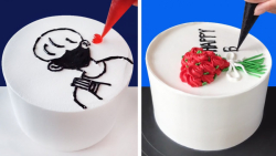 آموزش تزئین کیک  طریقه نوشتن ا...