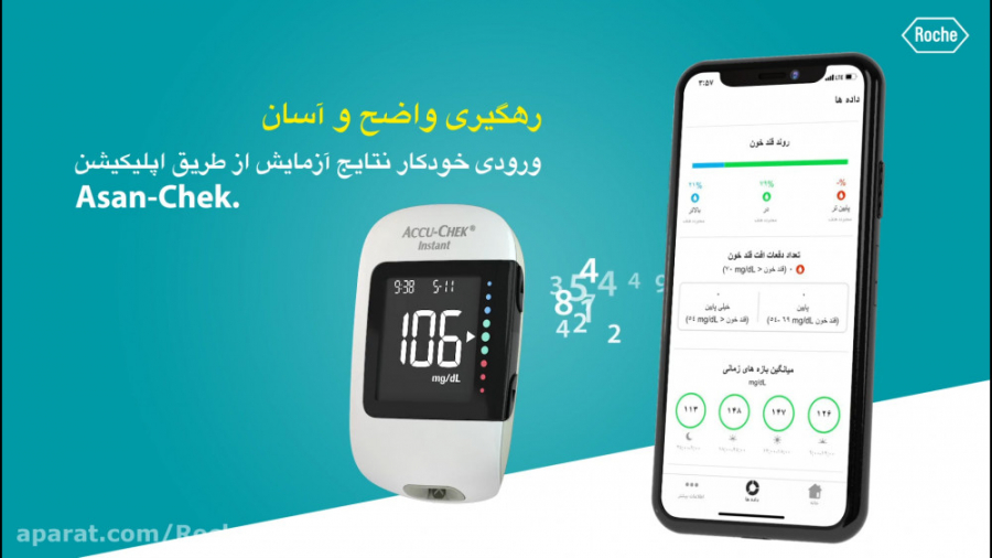 دستگاه تست قند خون اکیوچک اینستنت و نرم افزار آسان چک- قلم خون گیری سافت کلیکس پرویز پرستویی