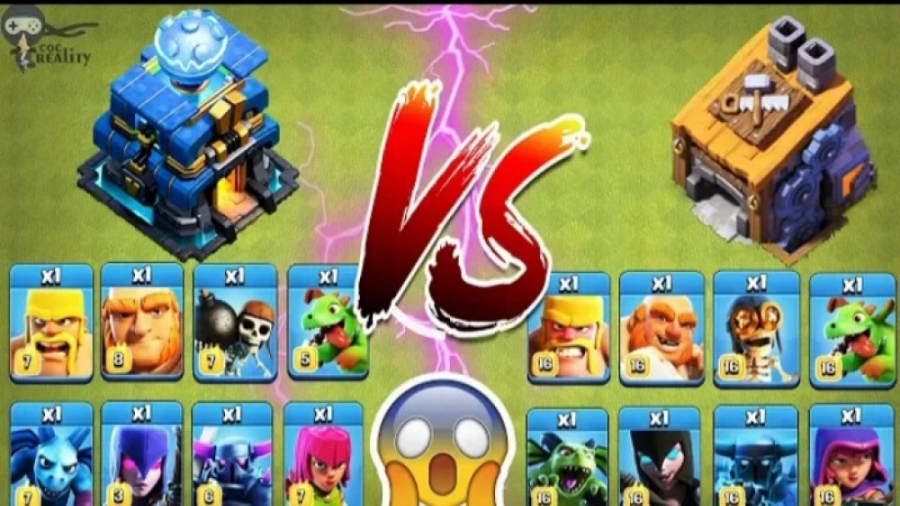 مقایسه نیرو های مپ شب و روز کلش آف کلنز clash of clans