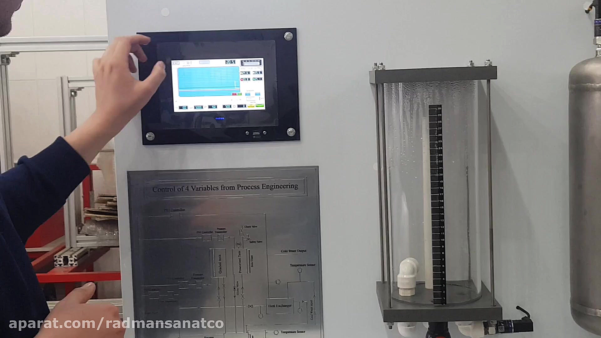 کنترل PID دما، سطح، فشار و pH (جهار متغیره)