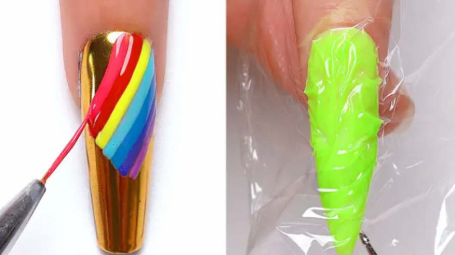 آموزش لاک ناخن _ طراحی جدید و کاشت ناخن