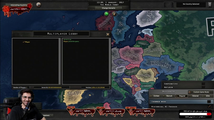 پارت 1  آموزش Hearts of Iron IV میخوایم ایران بزرگو بسازیم ..