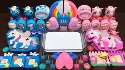 یونیکورن اسلایم  تم آبی و صورت...