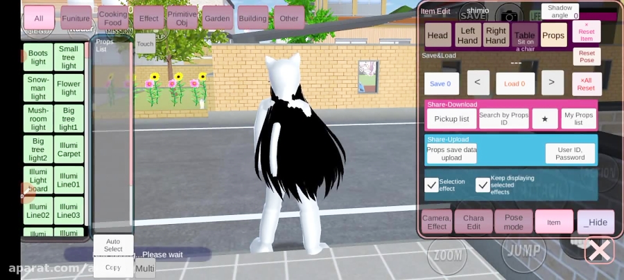 کد خونه بلک پینک در بازی sakura school simulator