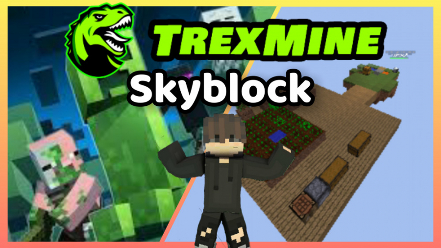 تیرکس ماین skyblock قسمت اول