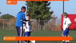 آموزش فوتبال | فوتبال کودکان | آموزش هافبک ( تمرین حرکات تکنیکی )