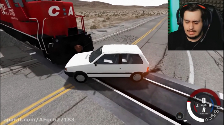 نابود کردن پراید و ماشین های ایرانی با قطار در بازی Beamng Drive توسط  aj king