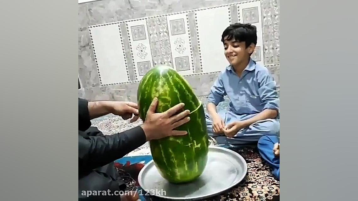 هندوانه به شرط چاقو زمان17ثانیه