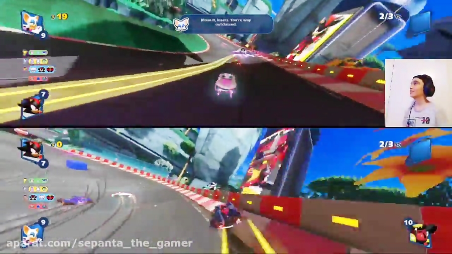 گیمپلی دو نفره سونیک مسابقه ای با داداشم - team sonic racing | PS5