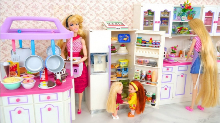 fantastic doll kitchen full set