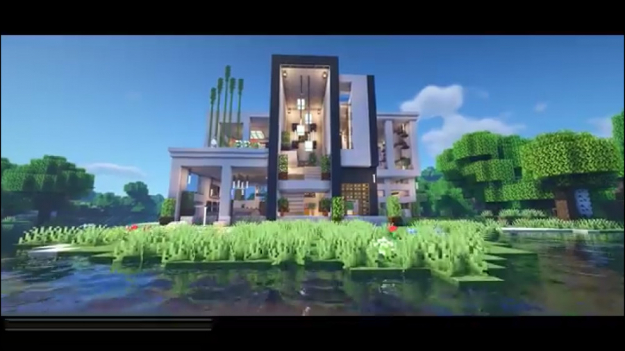 ایده ساخت خانه ماینکرافتی 4 ( ویلای مدرن )