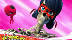 جنگ لیدی باگ و کت نوار با اسکل...